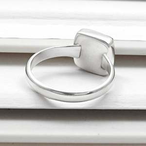 Brilliant Cushion Cut Natural Green Onyx Gemstone Boho <b>Ring</b> In 925 Sterling <b>Silver</b> Beautiful Everyday Wear Gift For <b>Men</b> & Women - Product Image 2