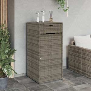 Armoire de rangement pour patio en rotin gris 21.7 "x 21.7" x 43.7" - Product Image 3