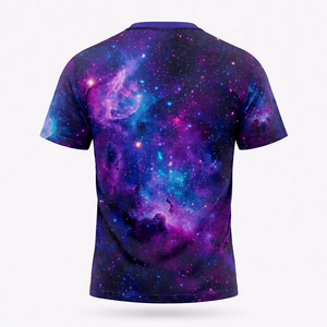 T-shirt décontracté en tricot à sublimation graphique personnalisée 180g, tissu 100% polyester, confortable pour un usage quotidien, séchage rapide, respirant - Product Image 4