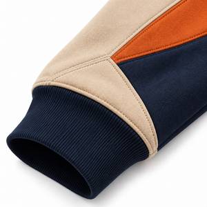 <b>Mens</b> Premium Fleece Eco-Friendly Quick Dry Diagonal Color Block Crewneck Sweatshirt Custom Casual Athletic <b>Pullover</b> - Product Image 3