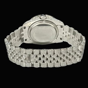 Reloj de Pulsera de Lujo Hip Hop con Diamantes de Moissanita para Hombre, Precio al por Mayor, Personalizado, con Incrustaciones de Diamantes, Color Oro Rosa, Estilo Trono - Product Image 4
