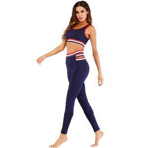 Ensemble de sport et fitness OEM 2 pièces couleur unie écologique respirant taille haute : soutien-gorge de sport et legging - Product Image 1