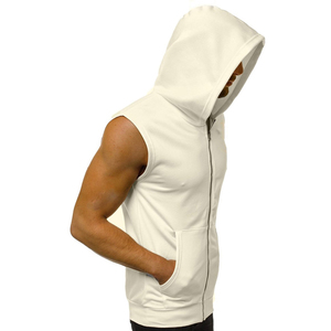 Débardeur à capuche sans manches pour hommes, idéal pour la gym, le fitness et la musculation, service OEM disponible - Product Image 3