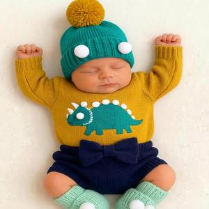 Infant Clothing <b>Set</b> For Winter Soft <b>Knit</b> Fabric Offering Cozy Feel For Newborn Daily Wear Custom Logo Supply - Product Image 6