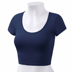 T-shirt court sur mesure pour femme – Décontracté, anti-plis, respirant, confortable, en tissu nylon/coton, anti-boulochage – Nouveauté tendance - Product Image 6