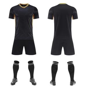 Men's <b>White</b> Soccer Jersey Set With Black Shorts And Knee <b>Socks</b> V-Neck Short Sleeve Moisture Wicking Breathable Wear - Product Image 5