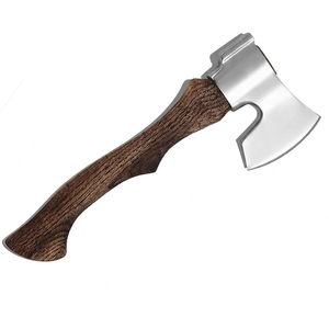 Steel Head <b>Axe</b> With Wooden Handle For Bushcraft <b>Camping</b> And Wood Chopping Activities High Performance Mini <b>Axe</b> - Product Image 2