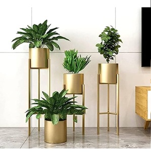 Lot de 4 pots de fleurs métalliques personnalisés pour banquets de jardin, décoration d'hôtel, prix de gros, ensemble floral pour banquets de mariage - Product Image 1