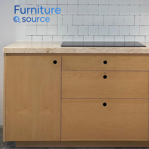 Armoires de support de cuisine-Armoires de cuisine en mélamine MDF Armoire de cuisine moderne compacte et peu encombrante pour villas Usine OEM du Vietnam - Product Image 1