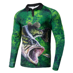 Camisa de Pesca con Logotipo Personalizado, Manga Larga, Protección UV UPF 50, Secado Rápido, Estilo Polo para Pesca y Caza, de Poliéster - Product Image 1