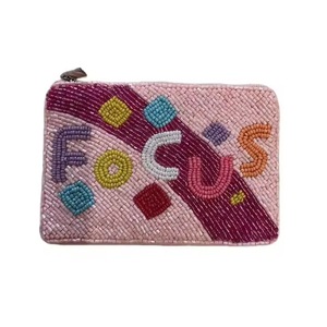 Monedero de tela de algodón hecho a mano, bordado con cuentas, rojo y blanco, pequeño, duradero, de alta calidad, para guardar efectivo y tarjetas - Product Image 4