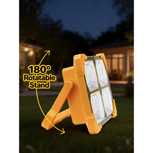 Lampada da Lavoro LED Solare Portatile, Ricaricabile, con Luminosità Regolabile, Luce d'Emergenza Resistente e Luminosa per Esterni - Product Image 3