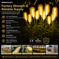 Momovalley Glowing Faux Reed Lights Embrace Nature Serenity Illumination douce pour jardin Patio ou Lakeside Decor Plant Light