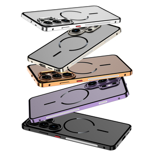 เคสโทรศัพท์กันกระแทกแบบแข็งพร้อมแผ่นแม่เหล็กด้านหลังสำหรับ S26 Ultra  วัสดุอะลูมิเนียมเมทัลลิก ปิดด้วยตัวล็อคแบบสแนป - Product Image 2