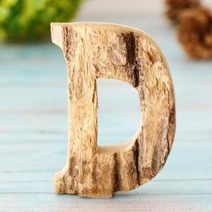 Letras del alfabeto de madera rústicas para decoración de habitación infantil con temática de granja, estilo vintage. - Product Image 3