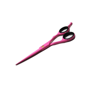 Ciseaux de coiffure roses de 5,5 pouces pour la coupe et l'éclaircissement des cheveux, avec lame en acier VG10 tranchante, manche long, pour droitiers - Product Image 3