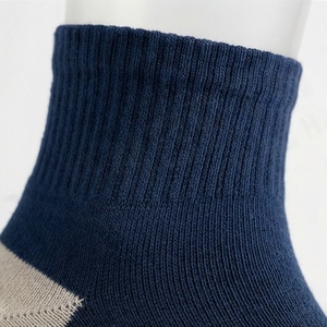 Crew <b>Socks</b> Solid Navy Blue Cotton Knitted Breathable Casual Daily Wear Adult Spring Standard Thickness - Product Image 4