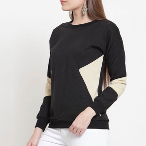 Women's Crew Neck Knitted Sweater Full Sleeve Asymmetric Design Casual - Product Image 3
