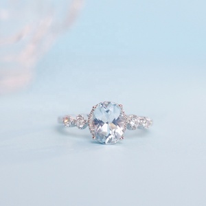 Anillo de Compromiso de Plata de Ley 925 con Piedra Preciosa Natural Topacio Azul, Hermoso Anillo Ovalado para Mujer, Joyería <span class=keywords><strong>Destiny</strong></span> <span class=keywords><strong>2022</strong></span> - Product Image 5