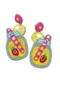 Unique Fancy Handwork Embroidery Beer Mug Beaded Earring Trendy Stylish Luxury Designer Elegant Premium Cute Statement For <b>Girl</b> - Product Image 3