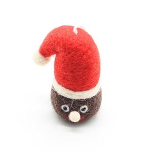 Ornement de Noël en feutre de laine fait main, personnage en feutrage à l'aiguille, boule décorative colorée pour les fêtes - Product Image 6