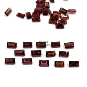 Natural <b>Garnet</b> 4mm 6mm Baguette Cut Faceted Gemstones Calibrated <b>Garnet</b> Loose Stone For Jewelry Making Wholesale Bulk Supplies - Product Image 3