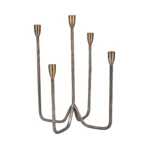 Support de bougie doré très demandé avec base en marbre 32,5 cm, décoration d'intérieur, support en métal - Product Image 5
