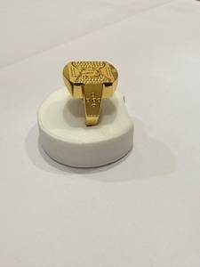 Anillo de Sello Cuadrado Chapado en Oro para Hombre, Joyería de Lujo con Patrón, Ideal para Regalo de Fiesta, Venta al por Mayor, Producto Hecho a Mano a Granel - Product Image 2