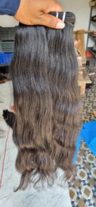 Extension de cheveux de trame noire de temple de cheveux crus vierges de haute qualité de cheveux Remy indiens authentiques - Product Image 5