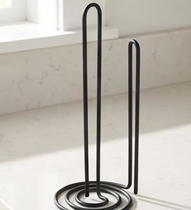 Black Stainless Steel <b>Paper</b> Towel Holder With Round Base High Quality For <b>Kitchen</b> Dining Bathroom Office Cafe And Party Use - Product Image 3