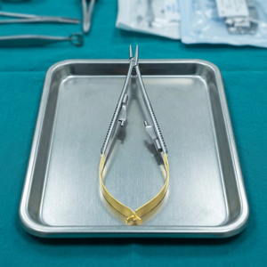 Porte-aiguille Castroviejo TC en acier inoxydable, manuel, pour chirurgie générale, certifié CE, instrument de classe I - Product Image 2