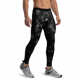 Leggings de compression respirants à séchage rapide pour hommes, résistants à l'eau, en polyester/nylon, à taille élastique, longueur intégrale, modèle Regal Three Base Layer - Product Image 5