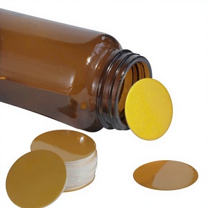 SAM LAN Bouchons de bouteille à joint d'étanchéité par induction thermique, en feuille d'aluminium découpée/composite, anti-déversement, conception de sécurité, deux pièces - Product Image 1