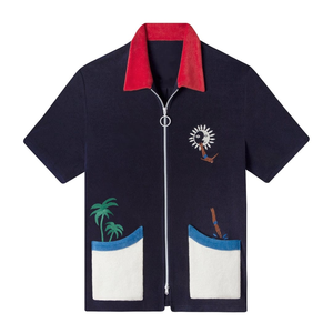 Chemise Cabana pour Homme 100% Coton Légère Écologique Classique Décontractée Vêtement d'Été Mode Resort OEM - Product Image 3