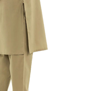 Ensemble de vêtements traditionnels pour hommes en gros : Kameez et Shalwar à manches longues, respirant, avec boutons sur le devant, costume pour homme - Product Image 2