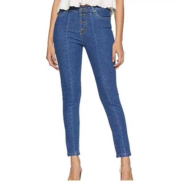 Hochwertige und neueste Mode Denim Material Jeans neue Mode im Freien Damen Skiny Jeans ganzen Verkaufs preis OEM Service