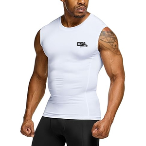 High Demand Lightweight Sleeveless <b>Compression</b> Shirt Men Breathable Quick Dry Gym Workout Running Training - Product Image 1