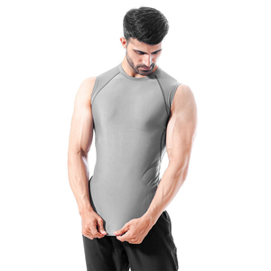 Camiseta sin mangas deportiva de algodón de alta calidad para hombre, 230g, con bajo curvo, ideal para verano, venta al por mayor - Product Image 1