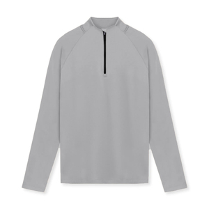 Men's Slim Fit Long Sleeve Stand <b>Collar</b> <b>T</b>-<b>Shirt</b> Solid Brown Quick Dry Knitted Polyester Casual Sporty Wear - Product Image 4