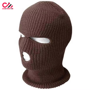 หมวกบีนนี่แฟชั่นดีไซน์เนอร์ลายพรางมัลติแคมสำหรับฤดูหนาวและฤดูใบไม้ร่วง พร้อมโลโก้สั่งทำพิเศษ ผ้าฝ้ายสีดำ ปิดบังใบหน้า - Product Image 2