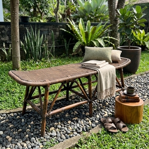 New Modern Minimalist Teak <b>Bench</b> Comfortable Dining Living Room Patio Garden - Product Image 3
