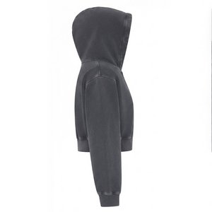 Trendeness Custom Logo Women's Cropped Hoodie Long Sleeve Solid Color Casual Knitted Sweatshirt Autumn Wear Full Sleeve Winter - Product Image 3
