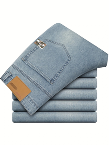 Pantalones Vaqueros Casuales de Mezclilla Personalizados de Otoño para Hombre, de Alta Calidad, Transpirables, con Técnicas de Lavado Industrial, Spandex/Algodón - Product Image 4