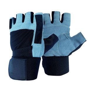 Gants de sport en cuir à demi-doigts de conception avancée pour la musculation avec une forte adhérence et un rembourrage doux pour l'entraînement physique - Product Image 4