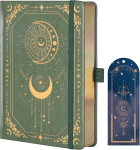 Cuaderno de tapa dura A5 con rayas para escribir, diario vintage con marcapáginas, para el trabajo, la escuela y tomar notas - Product Image 1