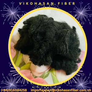 ราคาโรงงาน ใยไฟเบอร์ PSF 6D SD สีดำ รีไซเคิล 100% จาก Vikohasan และใย GRS สำหรับทำเส้นใยผ้าไม่ทอและจีโอเท็กซ์ไทล์ - Product Image 6