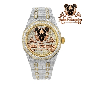 Montre analogique en quartz usiné au diamant, cadran en cristal saphir, boîtier en acier inoxydable poli, bracelet en alliage, résistance à l'eau 3 ATM, automatique - Product Image 4