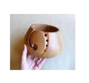 Antique Wooden Decorative Yarn Bowl most selling Handcrafted and Wool Yarn Holder For Knitting Color Knitting yarn Holder