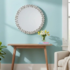 Custom Modern Design Resin Inlay Wall Bone Inlay Hanging Mirror <b>Frame</b> for Home Decoration Bedroom Bathroom - Product Image 5