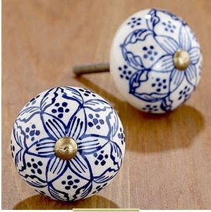 Pomo de Gabinete de Cerámica con Forma de Flor, Diseño Tradicional Naranja para Muebles de Cocina, Tirador Duradero - Product Image 4